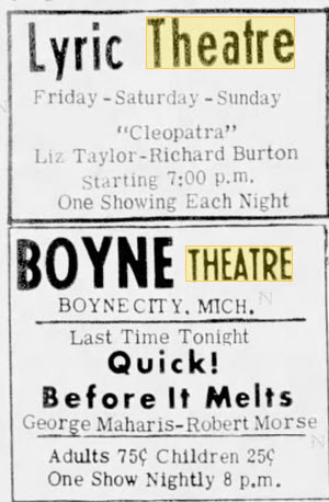Boyne Cinema - 17 Jun 1965 Ad (newer photo)